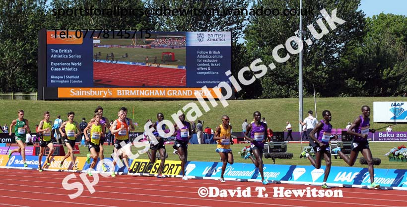 Mens 5000 metres, IAAF Diamond League, Birmingham. Photo: David T. Hewitson/Sports for All Pics